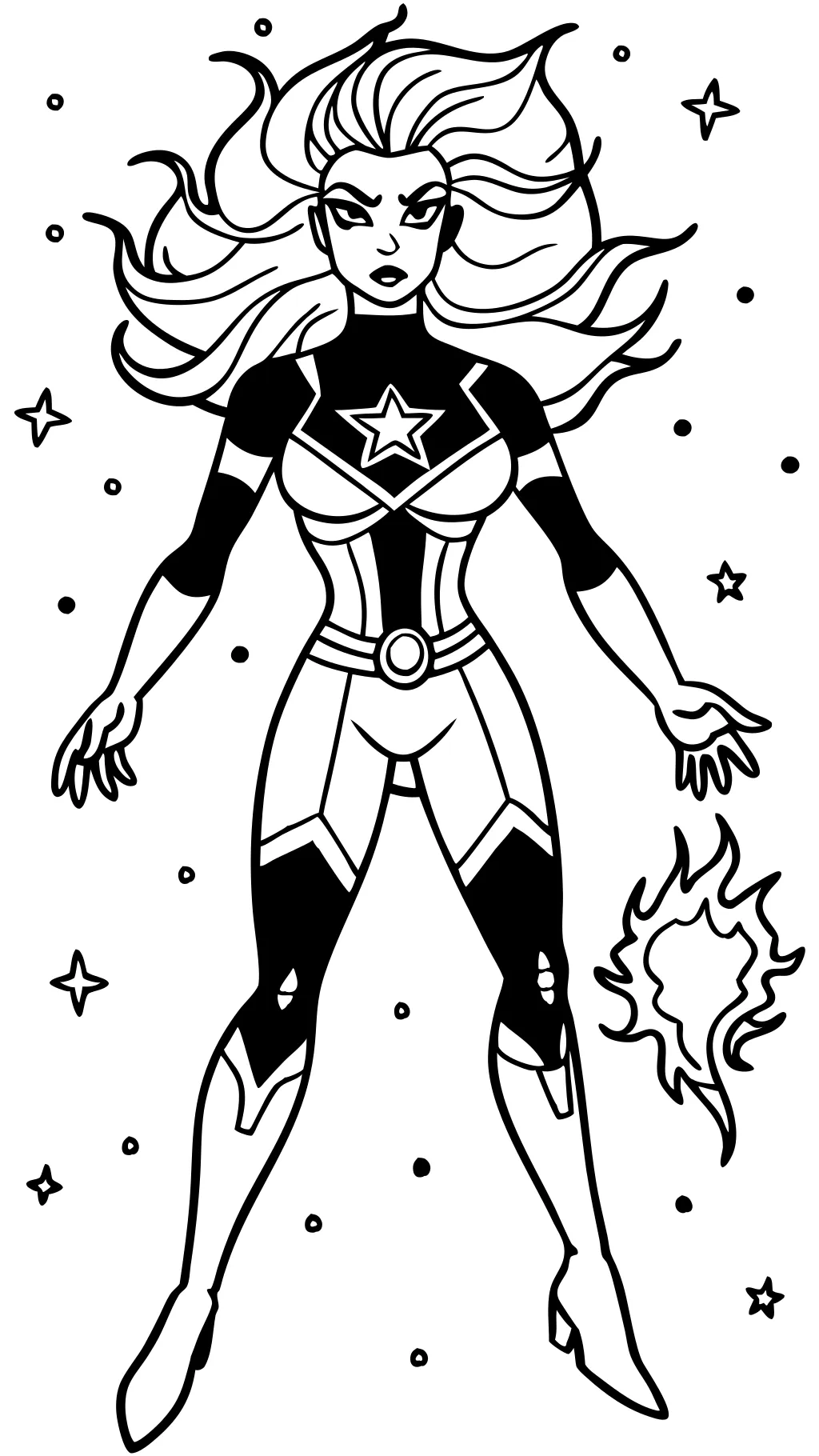 Página para colorear de Starfire